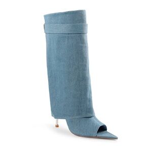 Liliana Blue Heeled Boots